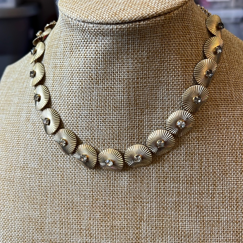 Vintage, gold tone, necklace, signed Duane